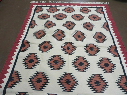 5' X 8' Hand Woven Wool Rug Contemporary Kilim Dhurrie Modern Oriental Area Rug - Picture 12 of 12