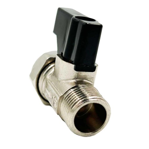 15mm x 3/8 BSP Flat Faced Straight Isolating Valve With Handle - Picture 2 of 5