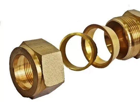 1" Tube x 1" Tube Brass Union Elbow Fitting Hy-Lok CLA-16-BRAS - Image 2 of 3