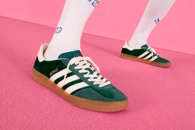 GUCCI x Adidas GAZELLE Sneaker Grün Größe US 8,5 Made in Italy