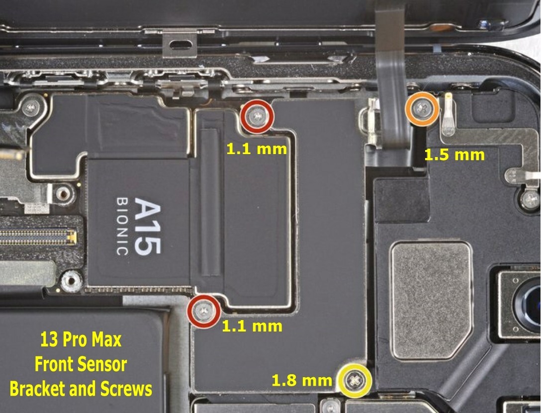 iPhone 13 Pro Max Front Sensor Connector Cover Bracket With Screws