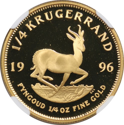 1996 South Africa 1/4KR Krugerrand PF 69 Ultra Cameo NGC 1/4 oz Gold - Picture 4 of 4