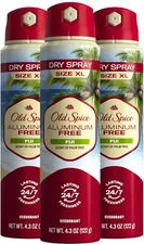Old Spice Fiji Dry Spray Deodorant 4.3oz (Pack of 3) Aluminum Free, Long Lasting