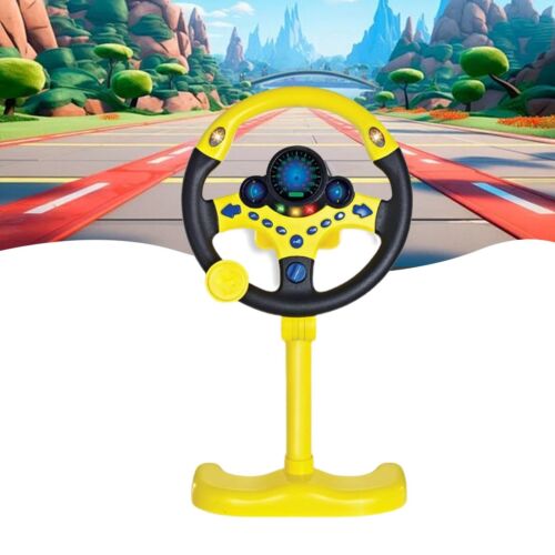 Steering Wheel Driving Toy, Simulated Steering Wheel for Kids, Electric Car S...