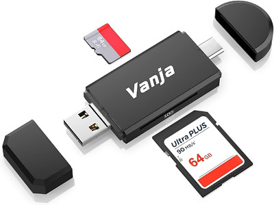 Vanja SD Card Reader, SD/TF Kartenleser Und USB Type C Micro USB OTG Adapter Für