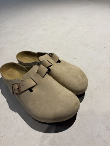 Birkenstock Boston Taupe Suede 43 M10 Slip On Mule - Picture 8 of 8