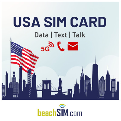 USA Prepaid SIM Karte Unlimited Internet Telefon Flat International/National 5G