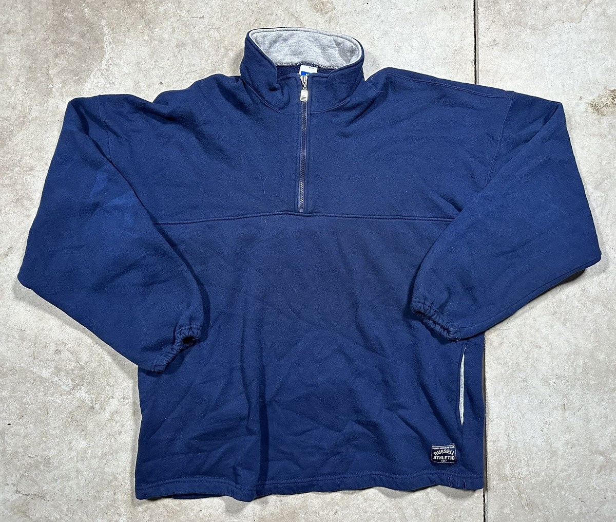 RUSSEL ATHLETIC スウェット 前V made in USA 90's RUSSELL ATHLETIC 前V 無地スウェット オレンジ 表記(L