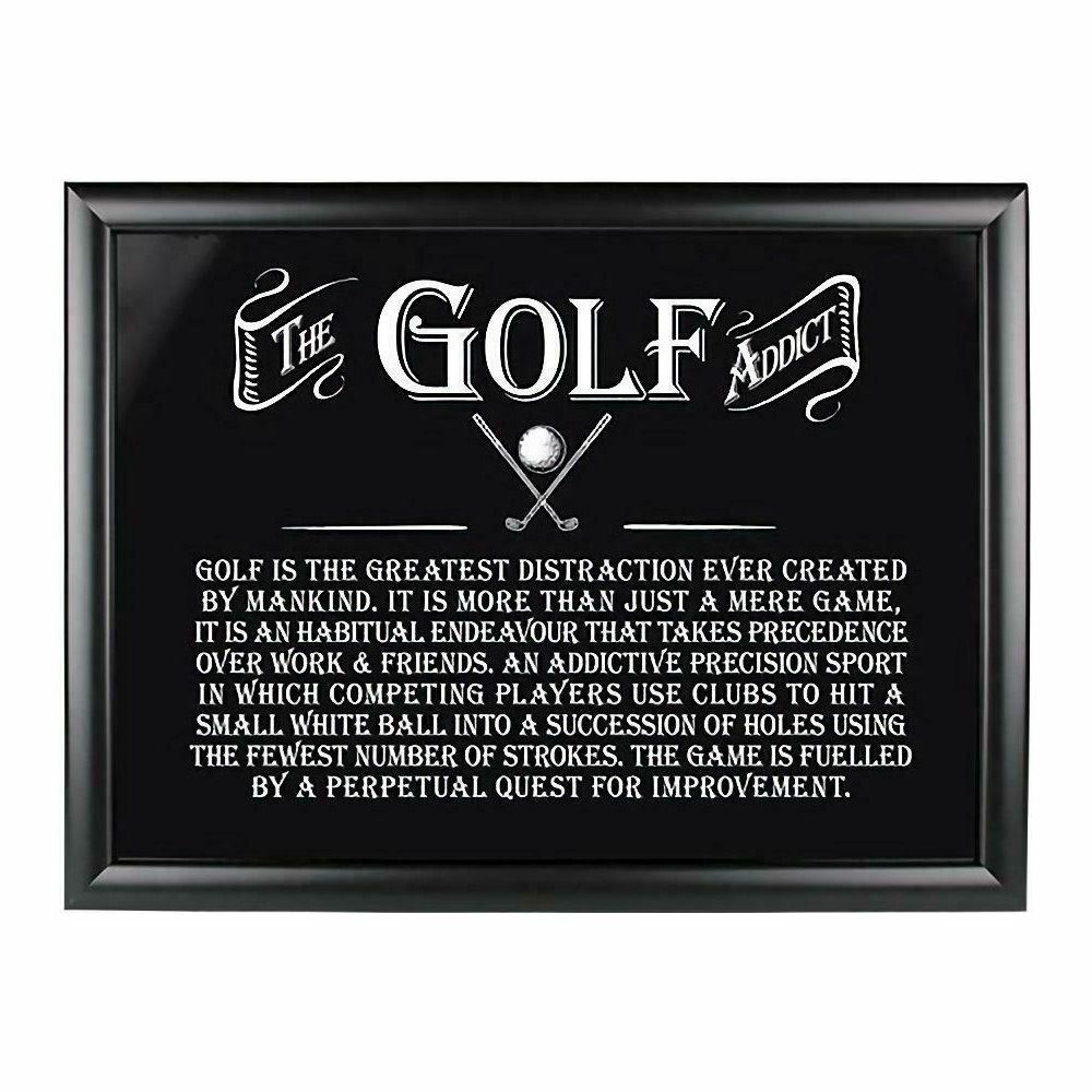 The Golf Addict Lap Tray Cushioned Bean Bag Laptop TV Dinner Fathers Day Gift