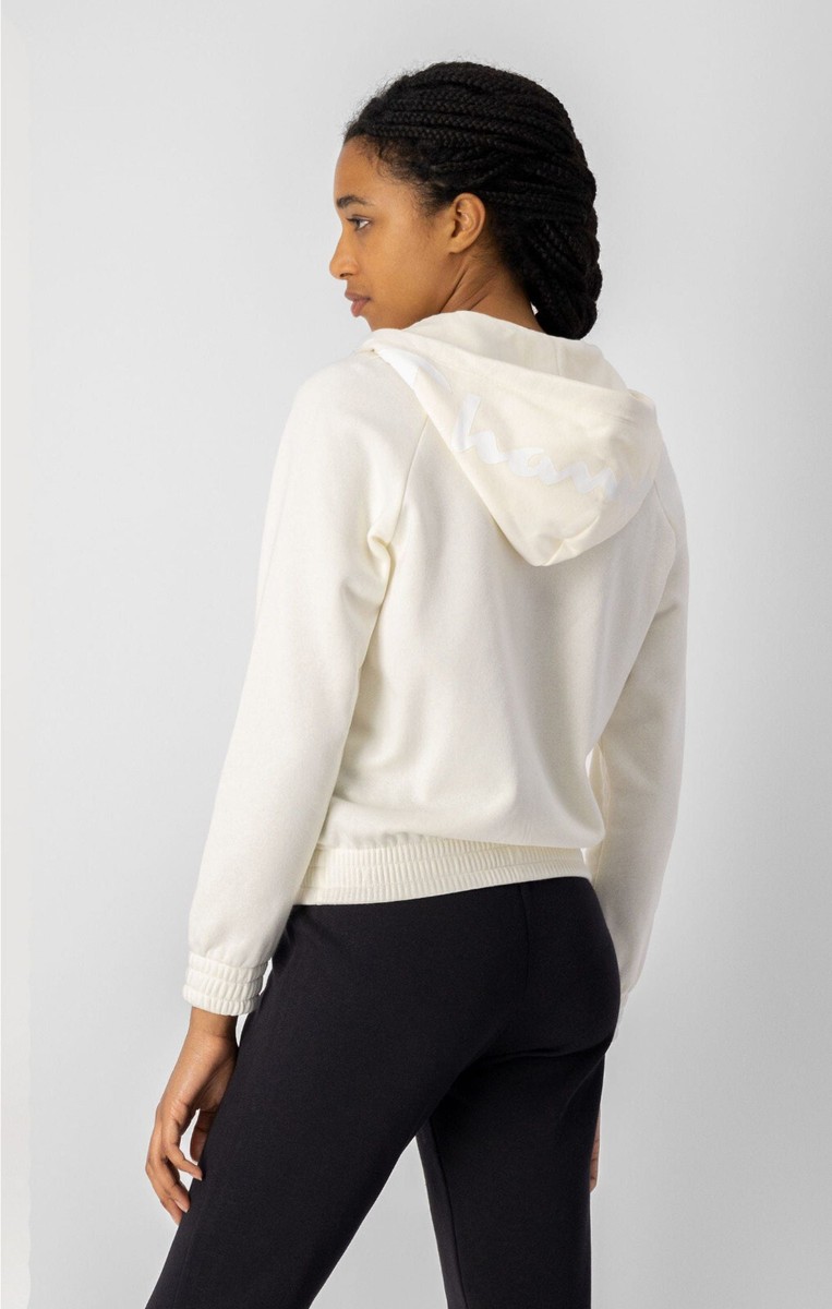 Champion Women Sweatsuit Zip Up Hoodie Pant Casual Lifestyle Tracksuit Off  White | eBay
