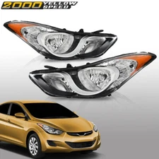 1 Pair Headlights Assembly Fit For 2011-2013 Hyundai Elantra Halogen Headlamp