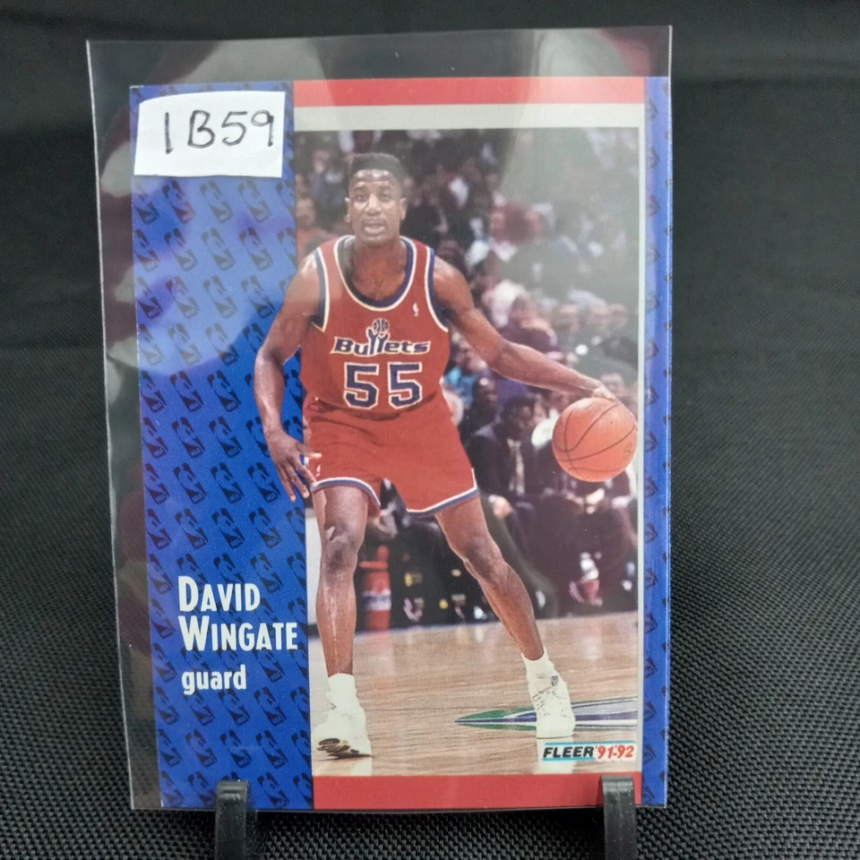 1991-92 Fleer #371 David Wingate Washington Bullets Basketball Card (1B59) - Image 3 of 3