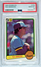 1983 Ted Simmons #332 Donruss PSA 10 Milwaukee Brewers