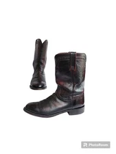 Lucheese 2000 Men boots T001202 Cherry Cordovan(?) Roper Cowboy Boots 9EE