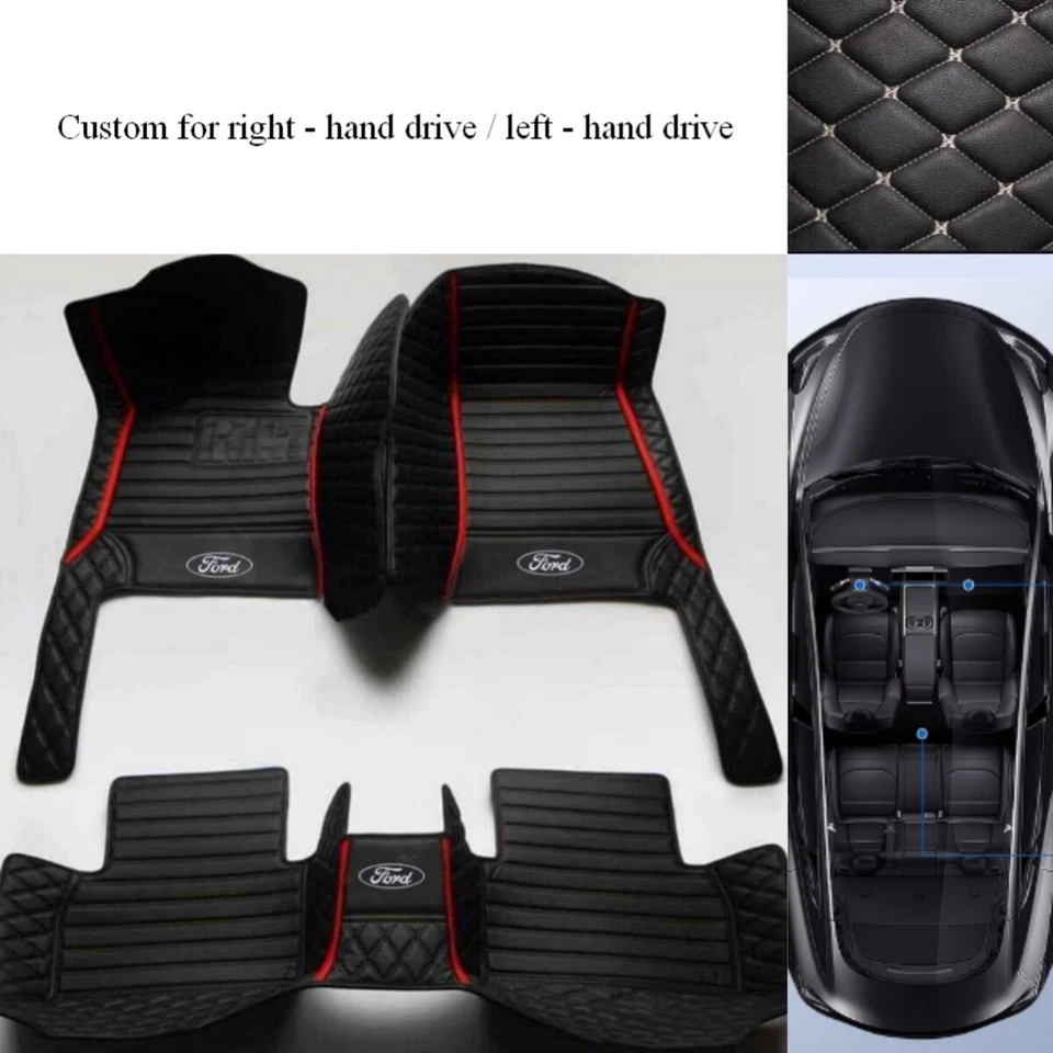 For Ford Expedition Car Floor Liner Mats Waterproof Custom All Weather Carpets - Image 2 of 4