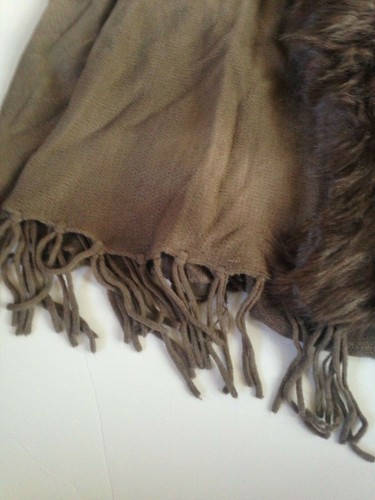 NEW with Tags Origami Vegan Fur Vest Fringe Tassels Mocha Women's One Size Soft - Picture 7 of 12