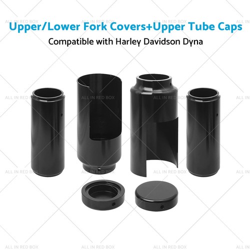 Upper/Lower Front Fork Covers Cap Suitable for Harley Davidson Dyna 06-17 - Picture 3 of 7