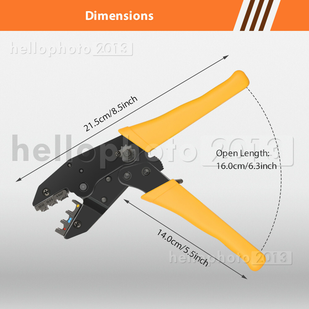 Ratchet Cable Crimper Electrical Press Plier Ferrule Wire Plier