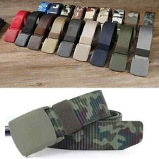 Camo Canvas Outdoor Belt for Women Men Adjustable Sports Hiking Travel Use