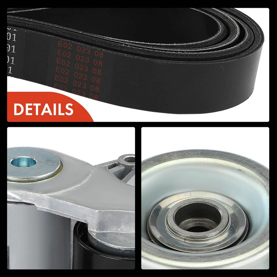 4x Kit de Componentes de Acionamento por Correia Serpentine para Freightliner Cascadia 2011-2018 122SD - Imagem 4 de 4