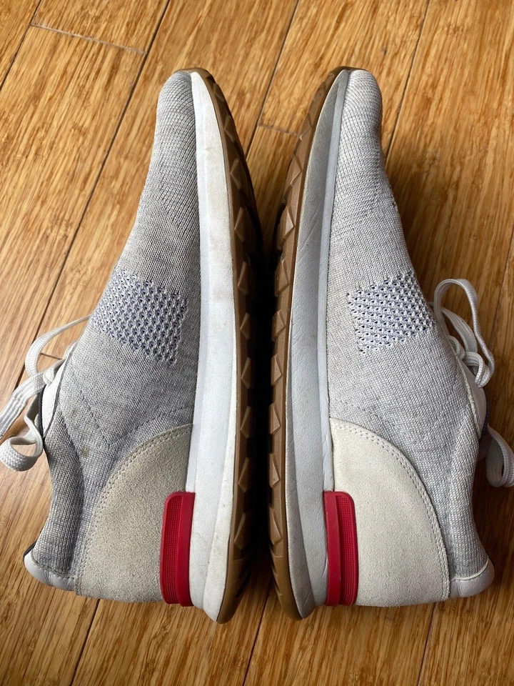 Hush Puppies Men's Size 9.5 Henri Knit Jogger Sneaker Ivory Heathered - Image 4 of 4