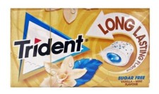 12x NEW TRIDENT VANILLA MINT LONG LASTING SUGAR FREE GUMS 22GR