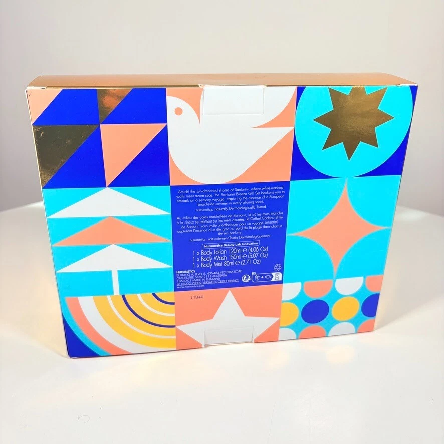 Nutrimetics Bath and Body Set santorini bliss gift box for women gift set - NEW