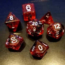 Bloodstone 7 Dice Set Polyhedral RPG DnD Dungeons Dragons Pathfinder d20