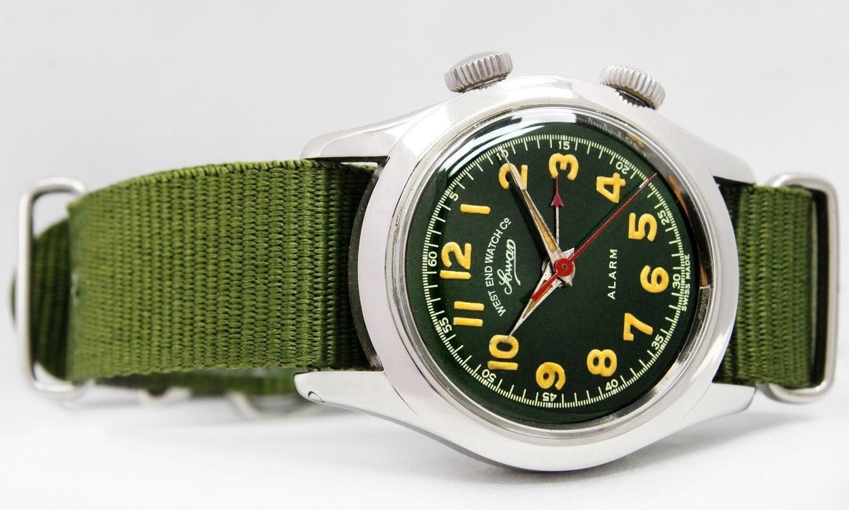 Vintage WEST END Watch Co. Sowar Alarm Hand Winding Steel Vintage WEST END Watch Co. Sowar Alarm Hand Winding Steel