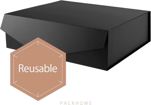 PACKHOME 16.3X14.2X5 Inches, Extra Large Gift Box with Lid, Gift Box for Clothes - Picture 3 of 12