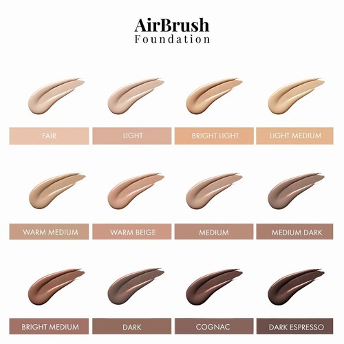 All-Day Flawless Coverage: Airbrush Foundation with Kabuki Brush - Light Medium - Picture 7 of 11