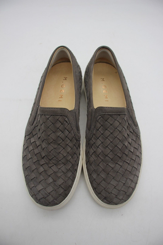 M. Gemi Cerchio Women's Size 36 Woven Leather Sneakers Slip On Gray Shoes - Picture 2 of 9