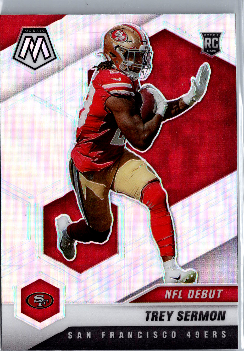2021 Panini Mosaic  Rookies Silver Prizm Card#324 Trey Sermon San Francisco 49er