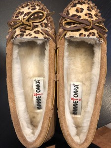leopard moccasin slippers