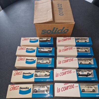 Collection Solido 1/43 – 10 Voitures Dont R5 Turbo, 205, Visa, Escort – Série 1985/86 – Occasion NEUF En Carton