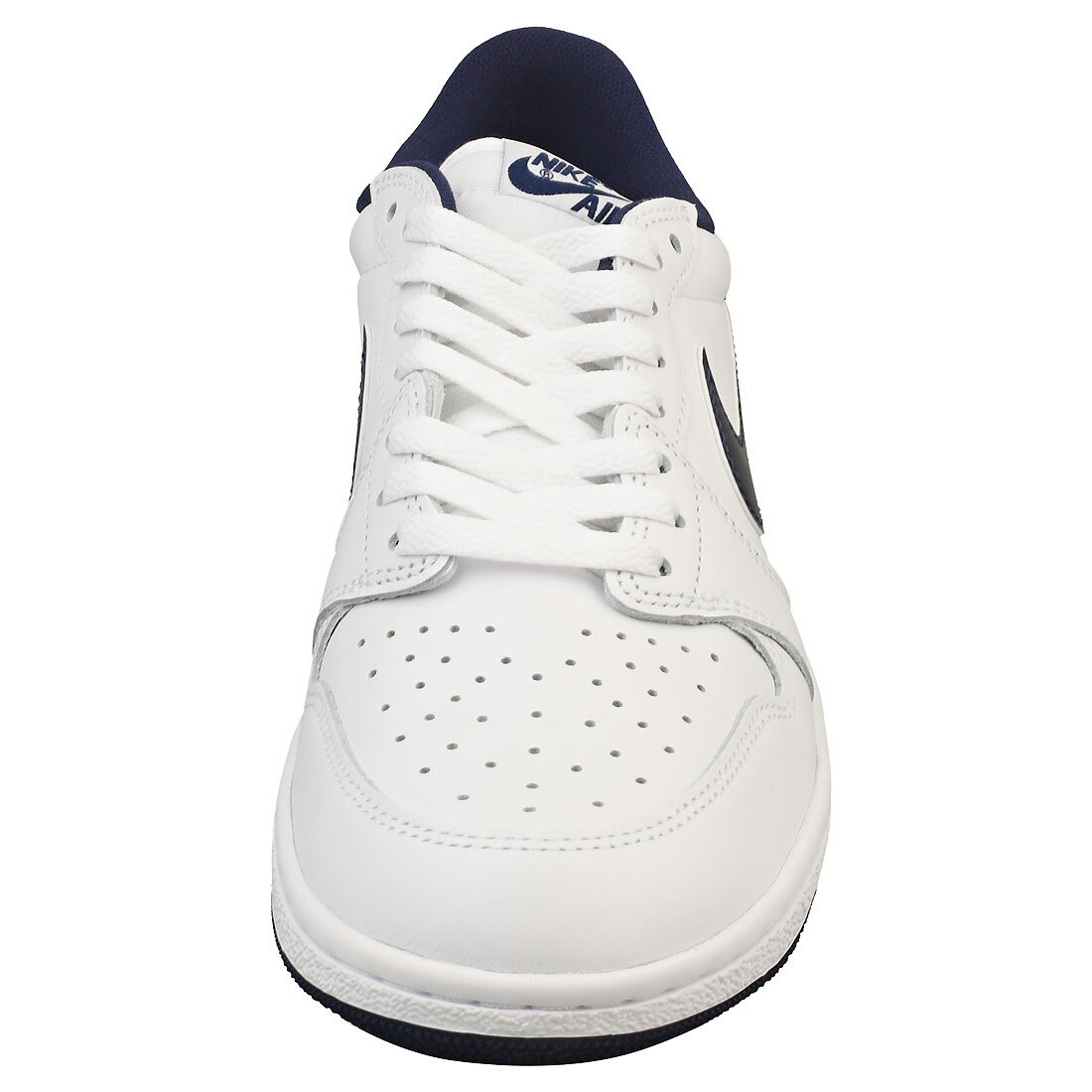 NIKE Air Jordan 1 ホワイト/ネイビー Nike Air Jordan 1 Low Mens Casual Trainers in White Navy | eBay