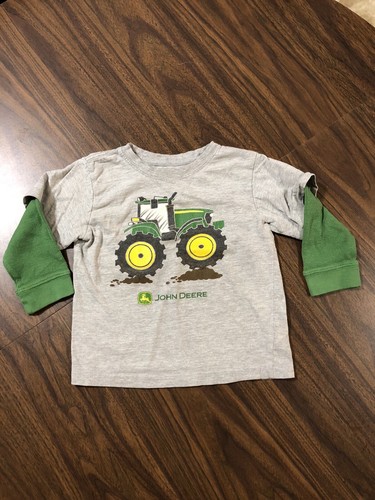 John Deere 3T Tractor Long Sleeve Layered Look Shirt Farmcore Farming Farmer