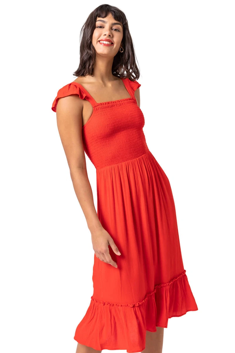Roman originals top red dress