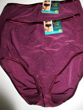 Vanity Fair BRIEF 2-Pair Illumination panties 13109 Nylon Spandex Plum  7/L