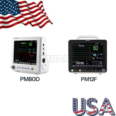 8''/12'' Patient Vital Signs Monitor Multi-Parameter ECG/NIBP/TEMP/RESP/SPO2/PR