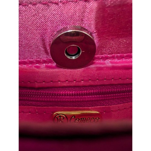 Vintage Comeco Purple Pink Fully Beaded Handbag Small Purse Tote Shoulder - Picture 4 of 9