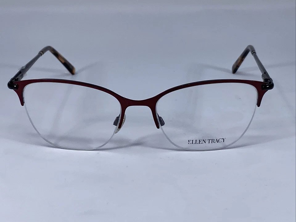 Marco de gafas ELLEN TRACY “AMALFI” NOS Borgoña/Negro Medio Borgoña 52-17-135 Foto 2 de 4