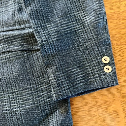 Vintage Botany 500 tweed sport coat, teal plaid, Sz. 42R. EUC. Classic Ivy style - Picture 5 of 17