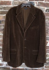 Vintage Polo Ralph Lauren Mens Brown Corduroy Sport Coat Jacket Size XL