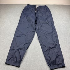 Vintage Y2K Nike Track Pants Men 2XL Blue Woven Elastic Waist 32" Tapered Leg