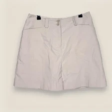 Nike Tech Golf Skort Skirt Women Size 4 Beige Khaki Dri-Fit Wicking Performance
