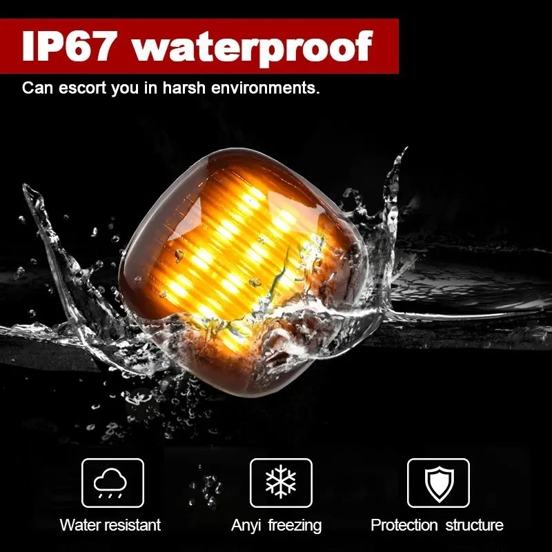 2x LED Black Lens Amber Turn Signal Side Marker Lights For Audi A4 /A4 Quattro Foto 3 de 4