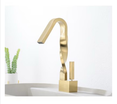 YZZY 1-handle WaterSense High-arc Residential Handle Bathroom Sink Faucet