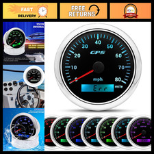 Digital Gps Speedometer 85mm 3-38 Odometer 80mph Marine Auto Truck Gauge 7 Col