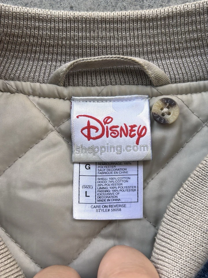 Chaqueta Universitaria Vintage Años 90 Talla Grande Disney Store Eeyore Denim Foto 3 de 4